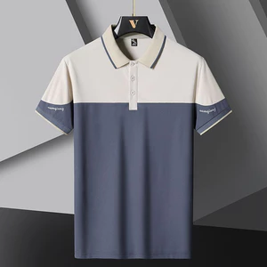 Nam Tay Ngắn Áo Sơ Mi Polo Ve Áo Cổ Đen Doanh Nhân Áo Sơ Mi Polo Áo Thun Thường Ngày
