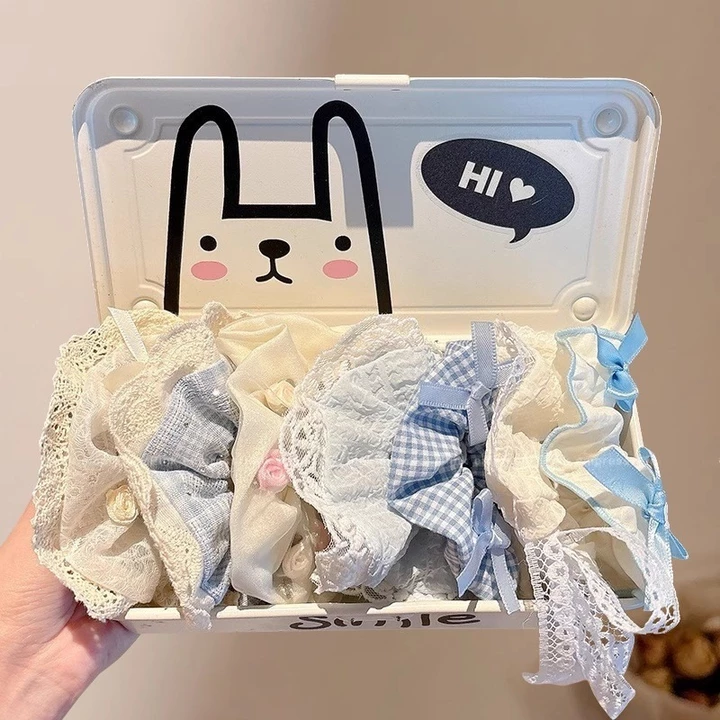Set 10 Dây Buộc Tóc / Cột Tóc Scrunchies To Phồng Đẹp Thời Trang Hàn Quốc Phụ Kiện Tóc
