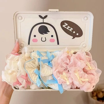 Set 10 Dây Buộc Tóc / Cột Tóc Scrunchies To Phồng Đẹp Thời Trang Hàn Quốc Phụ Kiện Tóc