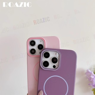 Ốp Điện Thoại Từ Tính Sang Trọng Tương Thích Cho iPhone 8 7 XS Max XR X XS Plus SE 2020 Sạc Không Dây Có Dây Đeo Tay Màu Kẹo Bảo Vệ Chống Sốc PC Cứng Matte Cover SR01