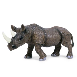 Mô phỏng tĩnh điện mô hình động vật hoang dã nam tê giác rhinoceros mô hình trẻ em mô phỏng nhận thức đồ chơi nhựa