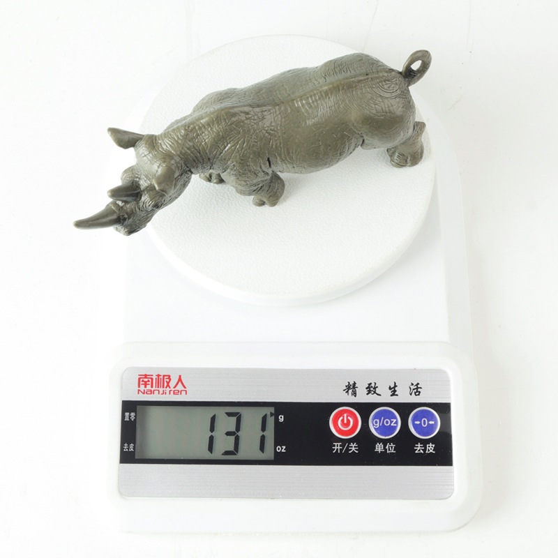 Trẻ em Mô phỏng nhận thức Mô hình động vật Hoang dã Tê giác Hippopotamus Bison Thế giới động vật Bộ đồ chơi bằng nhựa rắn