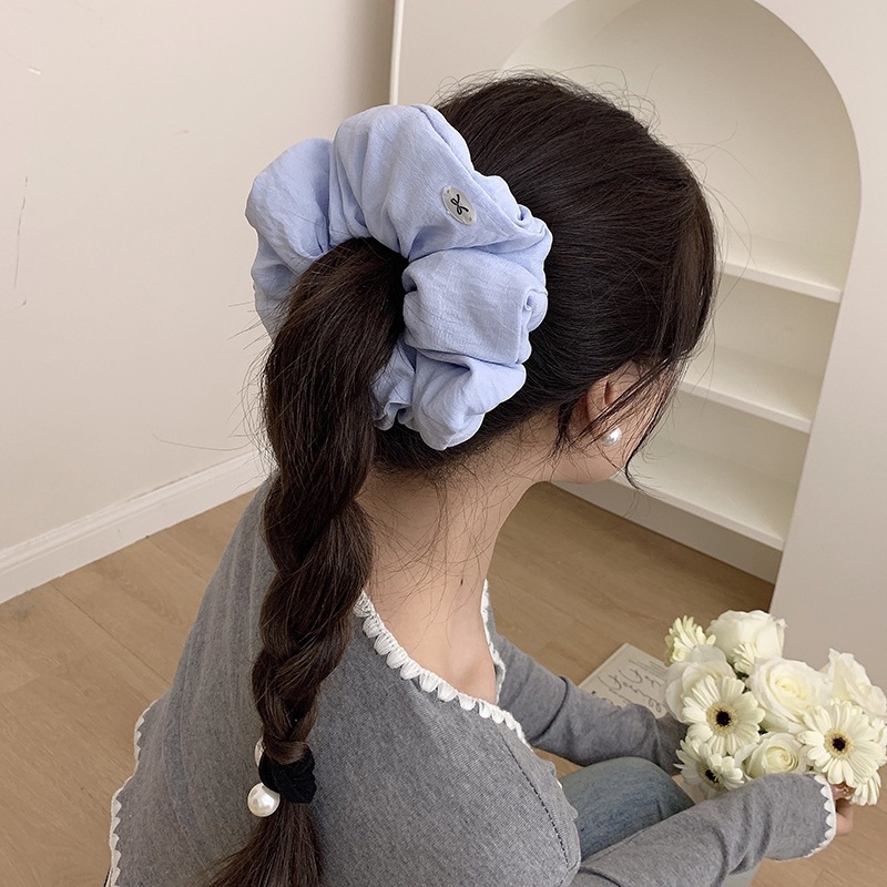 Scrunchie thời trang Hàn Quốc, nơ lớn nhiều màu sắc, dành cho nữ sinh