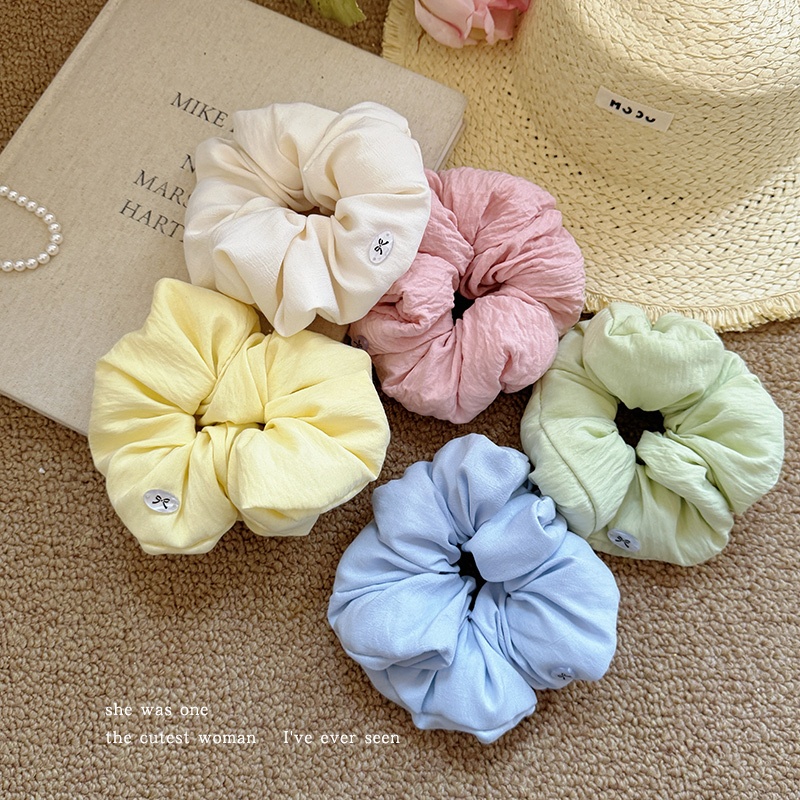 Scrunchie thời trang Hàn Quốc, nơ lớn nhiều màu sắc, dành cho nữ sinh