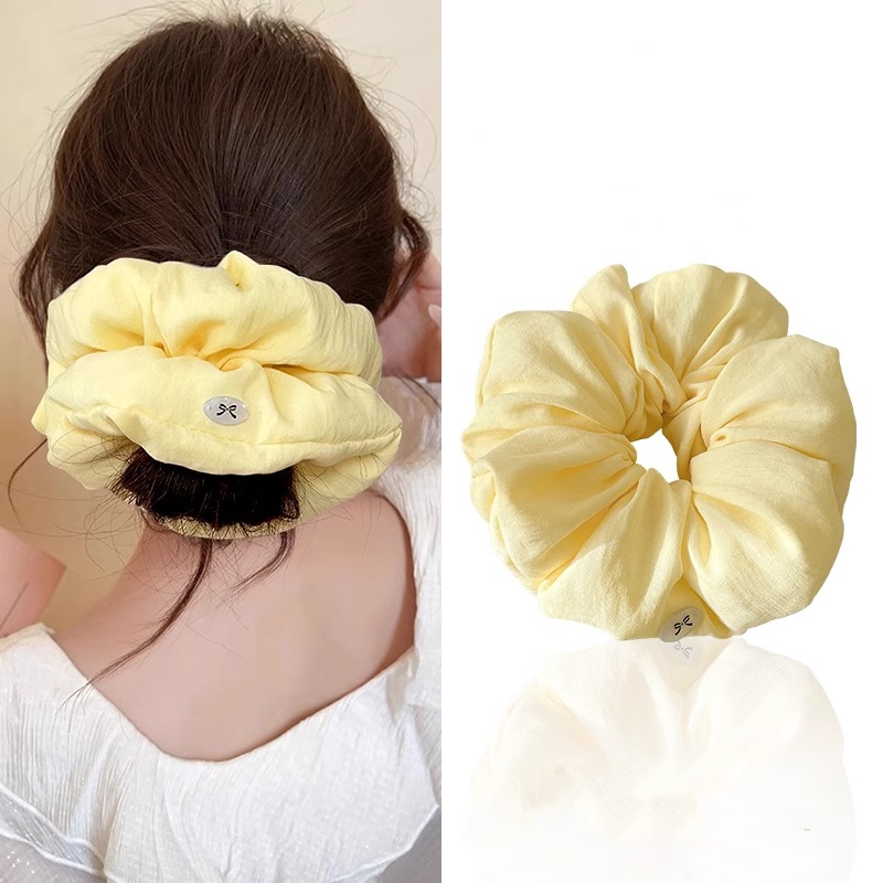 Scrunchie thời trang Hàn Quốc, nơ lớn nhiều màu sắc, dành cho nữ sinh