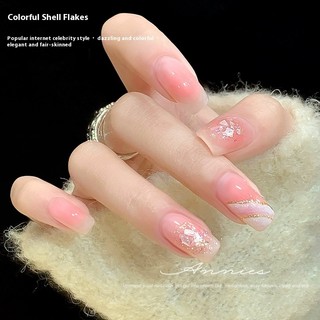 ANNIES Ngọc Trai Sequin Sơn Móng Tay Keo Aurora Mica Vỏ Keo Đóng Hộp Đá Trong Suốt 8g