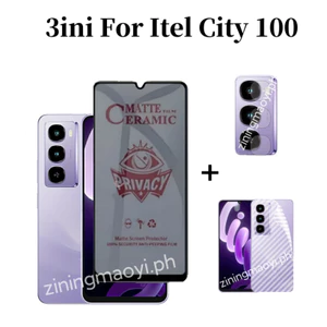 3in1 cho Itel City 100 Phim gốm bảo vệ màn hình bảo vệ màn hình và ống kính máy ảnh và phim mặt sau cho Itel A90 A70 A50