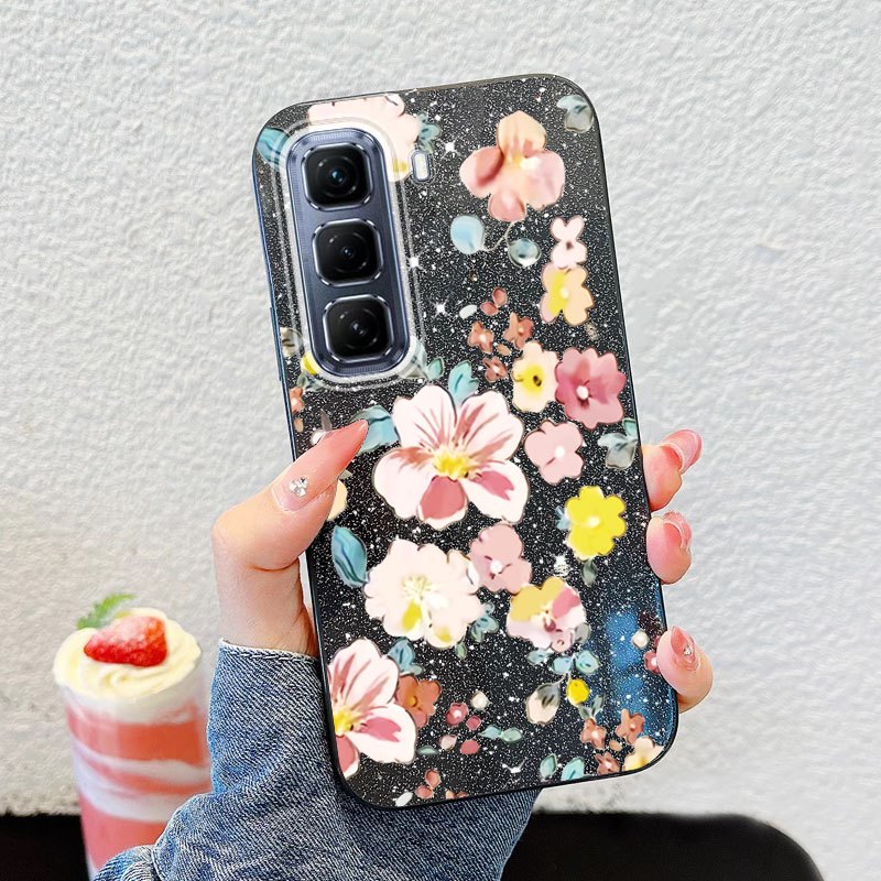 Ốp Điện Thoại YBD Cho Infinix Hot 60i Hot 60 Pro + Hot 50 Pro + X6726 X6728 X6728B X6885 X6886 Tranh Sơn Dầu Đầy Màu Sắc Hoa TPU Silicon Vỏ Cứng