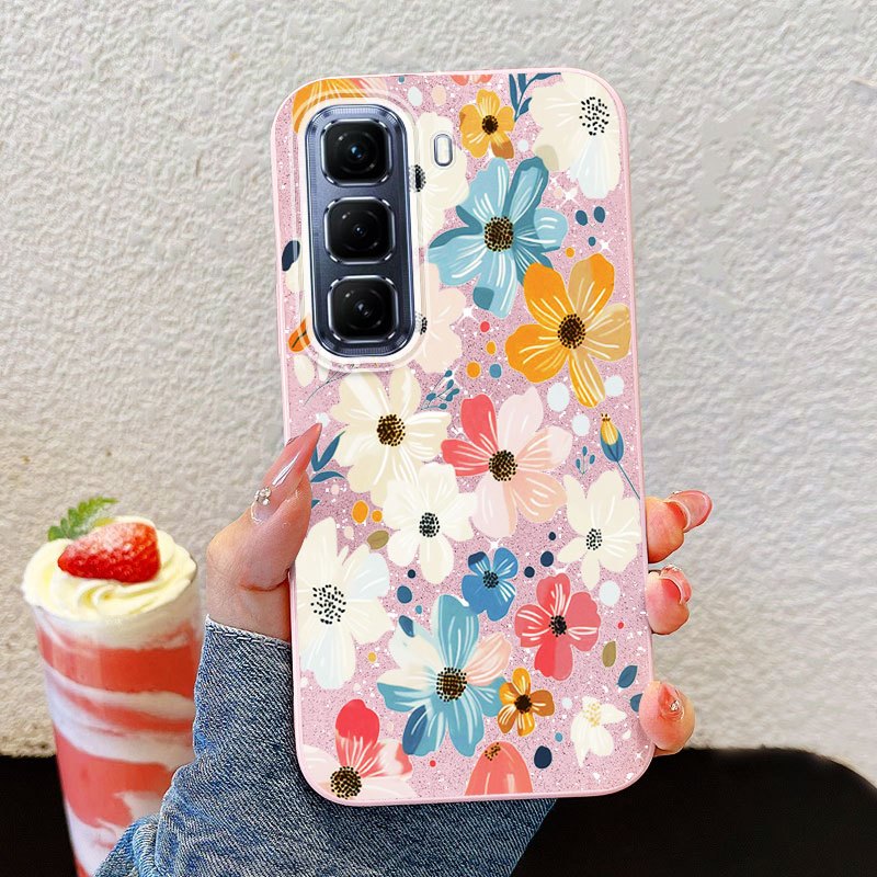 Ốp Điện Thoại YBD Cho Infinix Hot 60i Hot 60 Pro + Hot 50 Pro + X6726 X6728 X6728B X6885 X6886 Tranh Sơn Dầu Đầy Màu Sắc Hoa TPU Silicon Vỏ Cứng