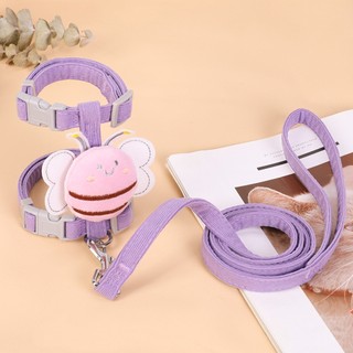 Dây Xích Mèo Bộ Dây Xích Mèo Có Thể Điều Chỉnh Chống Chia Tay Mềm Mại Cho Thú Cưng Mèo Có Trang Trí Ong Cho Mèo Con Và Mèo Trưởng Thành