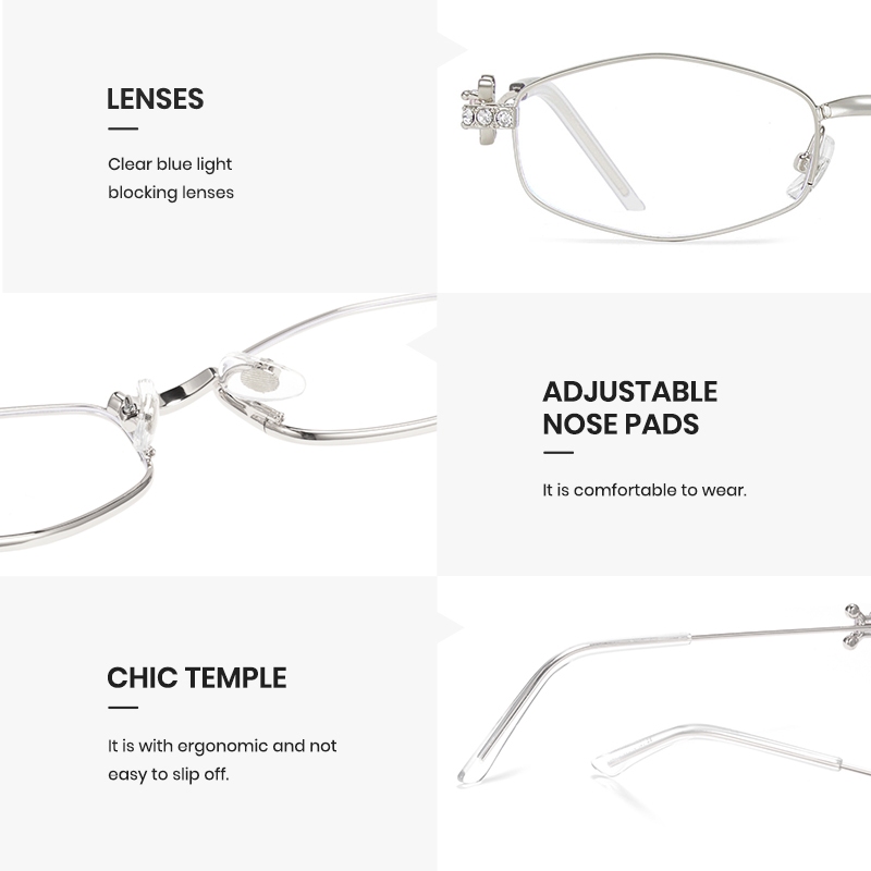 Cyxus Gọng Kính Đa Giác Nữ Thời Trang Chống Ánh Sáng Xanh Bảo Vệ Mắt Cho Học Tập Làm Việc Và Dùng Điện Thoại 8277