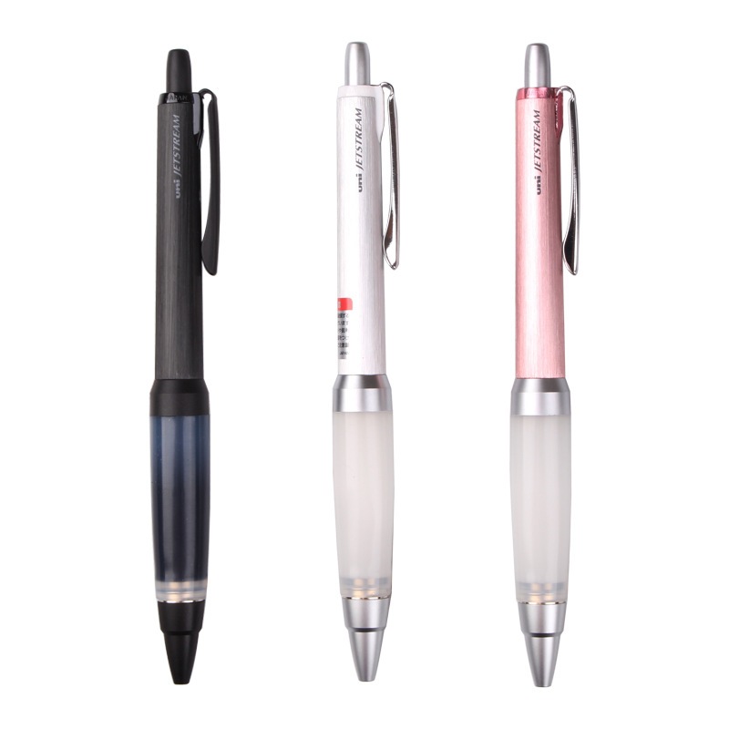 Bút bi Mitsubishi Uni Jetstream Nhật Bản - 0.7 Mm - Alpha Gel Grip Series Kim loại Body Antifatigue Viết Vật tư SXN-1000