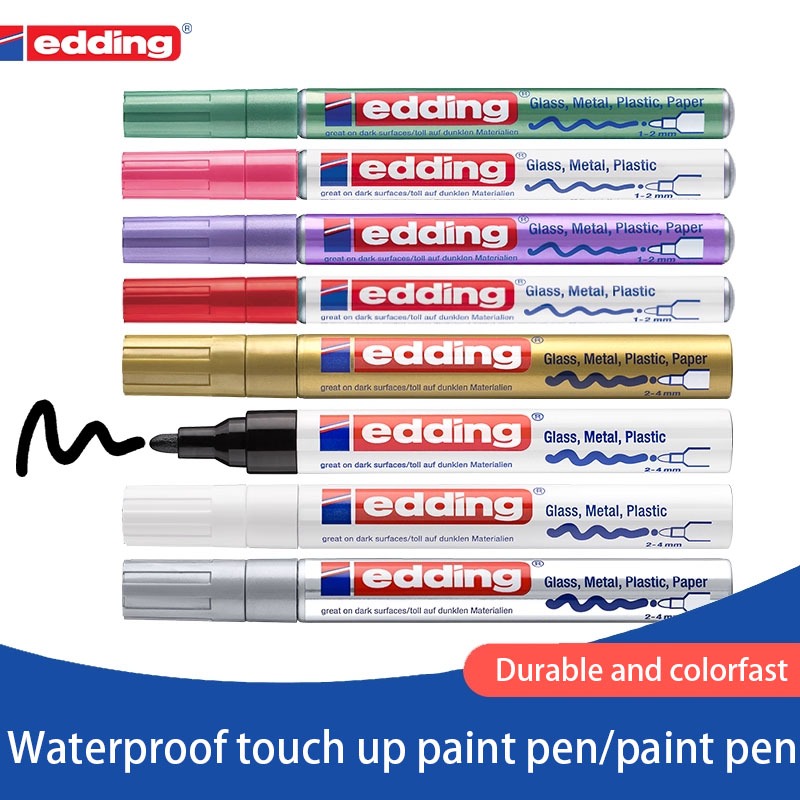 Edding 750 2MM Bút Đánh Dấu Sơn Công Nghiệp Chuyên Nghiệp 14 Màu Kim Loại Chống Thấm Nước Thường Trực Cho Máy Đánh Dấu Kim Loại