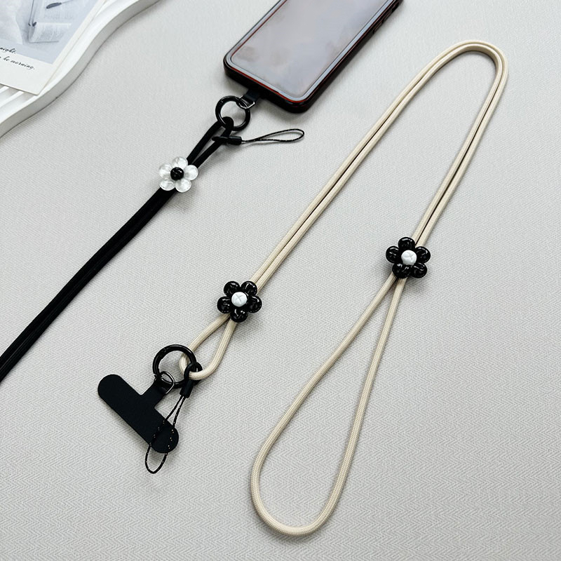 Dây đeo điện thoại/máy ảnh hoa cúc thời trang, có thể điều chỉnh, đeo chéo/cổ, đa chức năng