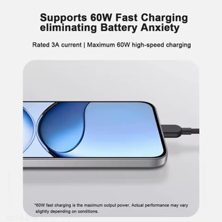 Cáp Dữ Liệu Xiaomi 3A Chính Hãng 10cm USB-C Sang USB-C Hỗ Trợ Sạc Nhanh Max 60W 90° Thiết kế khuỷu tay Chất liệu bện TPE