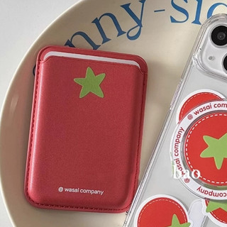 Giá đỡ thẻ ví họa tiết cà chua đỏ cho iPhone 15pro 15promax 14 14promax 14 pro 16 16plus 16 Pro Max 17promax