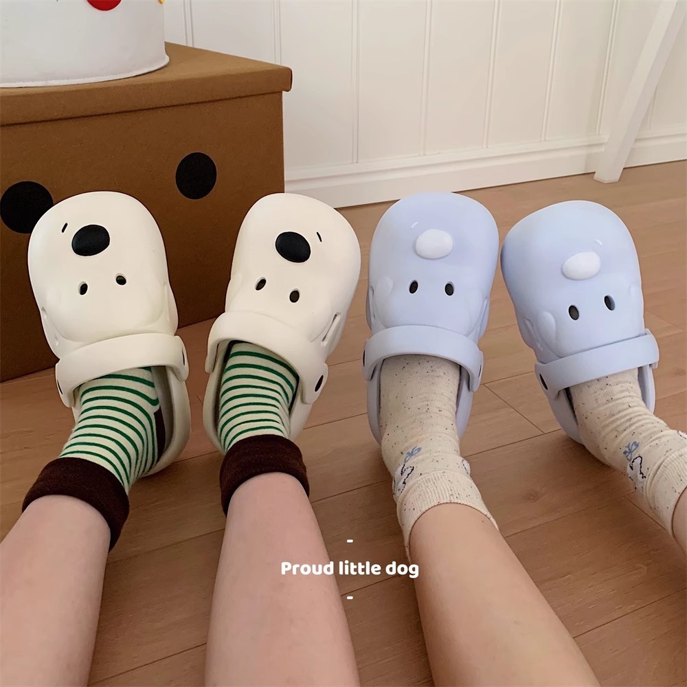 Xixitiao Sandal Chó Con Nữ Mùa Hè Mặc Ngoài Dễ Thương Thoải Mái Hai Mặc