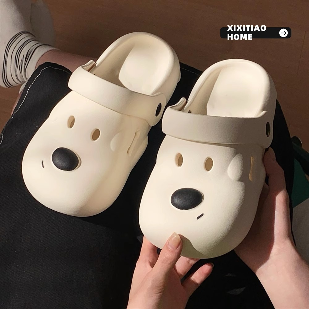 Xixitiao Sandal Chó Con Nữ Mùa Hè Mặc Ngoài Dễ Thương Thoải Mái Hai Mặc