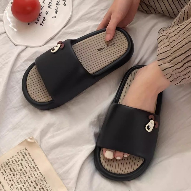 Xixitiao Nhà Vui Vẻ Chó Chủ Dễ Thương Dép Mùa Hè Cặp Đôi Hoạt Hình Thời Trang Flip-Flops