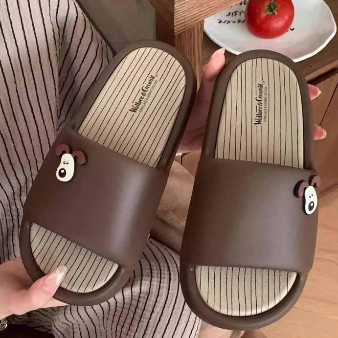 Xixitiao Nhà Vui Vẻ Chó Chủ Dễ Thương Dép Mùa Hè Cặp Đôi Hoạt Hình Thời Trang Flip-Flops