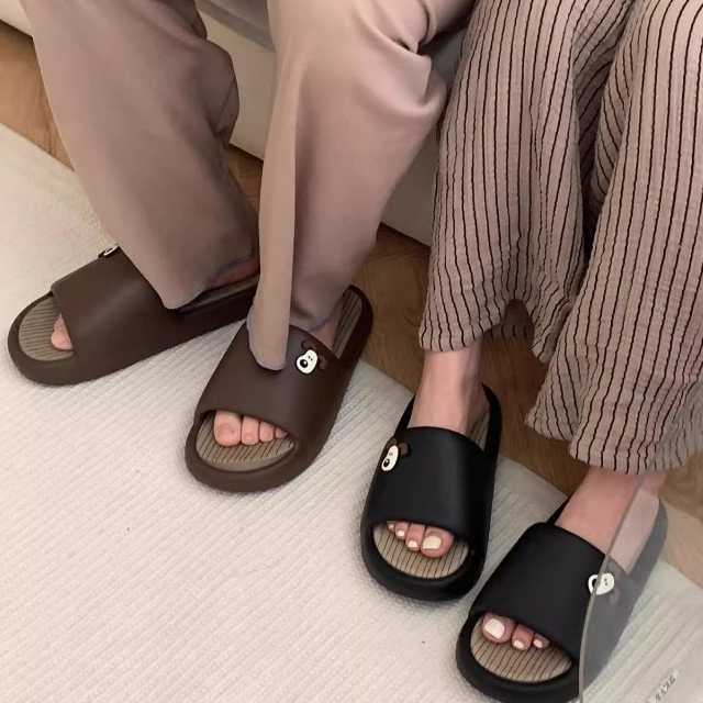 Xixitiao Nhà Vui Vẻ Chó Chủ Dễ Thương Dép Mùa Hè Cặp Đôi Hoạt Hình Thời Trang Flip-Flops