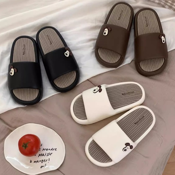 Xixitiao Nhà Vui Vẻ Chó Chủ Dễ Thương Dép Mùa Hè Cặp Đôi Hoạt Hình Thời Trang Flip-Flops