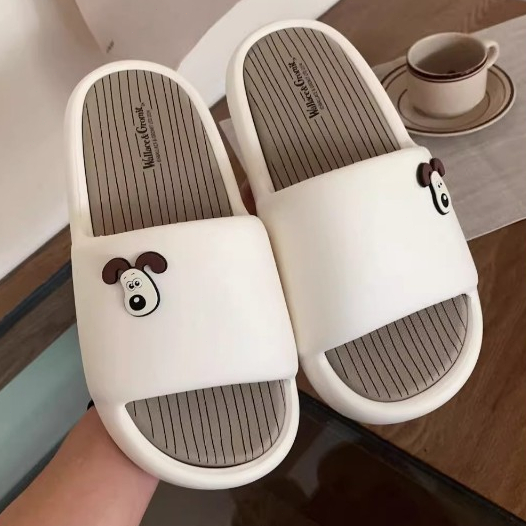 Xixitiao Nhà Vui Vẻ Chó Chủ Dễ Thương Dép Mùa Hè Cặp Đôi Hoạt Hình Thời Trang Flip-Flops