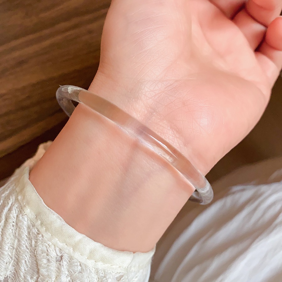 Vòng tay acrylic gradient mỏng tròn - Thiết kế đơn giản và thời trang, phù hợp sử dụng hàng ngày