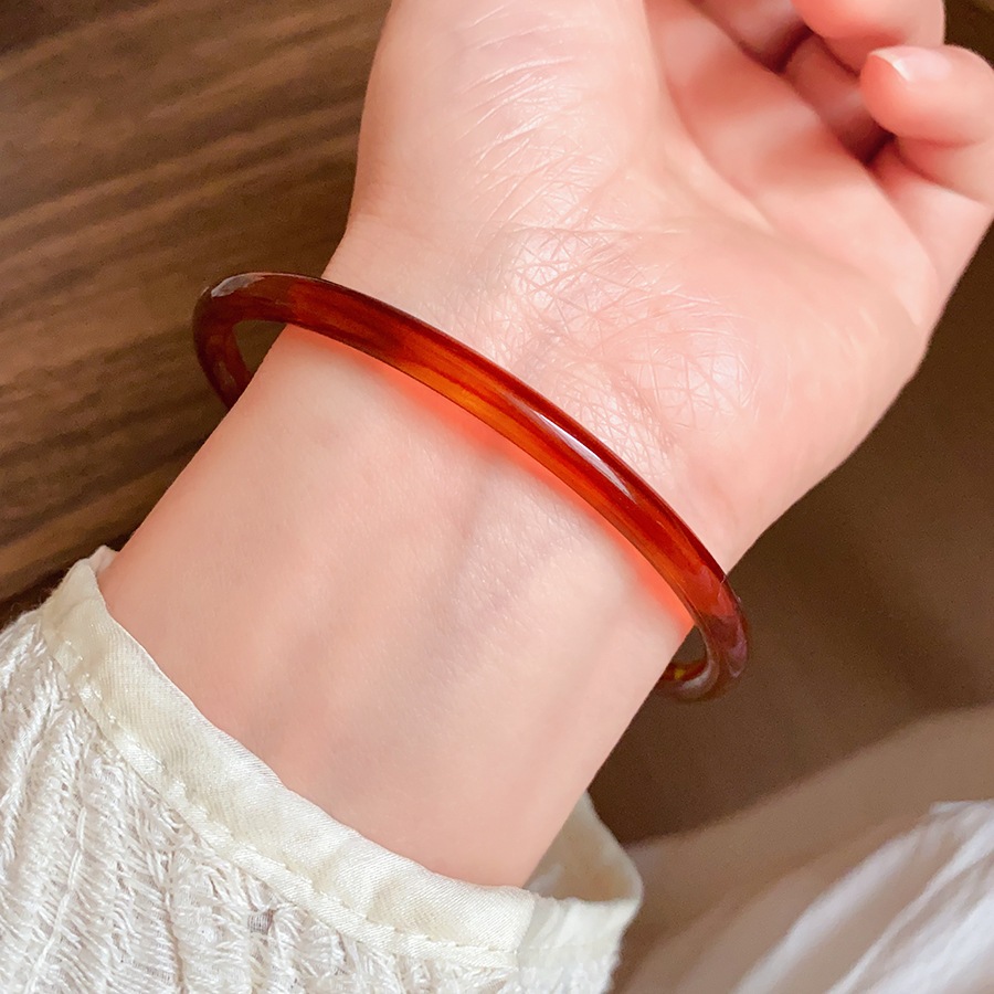 Vòng tay acrylic gradient mỏng tròn - Thiết kế đơn giản và thời trang, phù hợp sử dụng hàng ngày