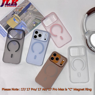 [JLK] Ốp điện thoại từ tính mờ siêu mỏng cho iPhone 17 Air 17 ProMax 16 15 Plus 14 13 12 Pro Max Vỏ cứng chống sốc trong suốt