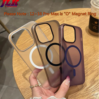 [JLK] Ốp điện thoại từ tính mờ siêu mỏng cho iPhone 17 Air 17 ProMax 16 15 Plus 14 13 12 Pro Max Vỏ cứng chống sốc trong suốt
