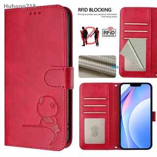 Dành Cho ZTE Blade A36 A56 A53 Pro A35E Axon 40 SE V40S A76 V70 Max Vita A52 Lite 4G 5G Nubia Neo 3 GT Z70 Z70S Z60 Ultra Design Red Magic 10 Air Music 2 Ốp Lưng Ví Da Flip Cover