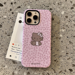 Ốp lưng 2 trong 1 họa tiết hình trái tim màu hồng cho iPhone 11 12 Pro 13 Pro Max 15 Pro 15 Pro Max 14 Pro Max 16 Pro Max 16 Plus 17 17 Air 17 Pro 17 Pro Max 2 trong-1 hộp bảo vệ