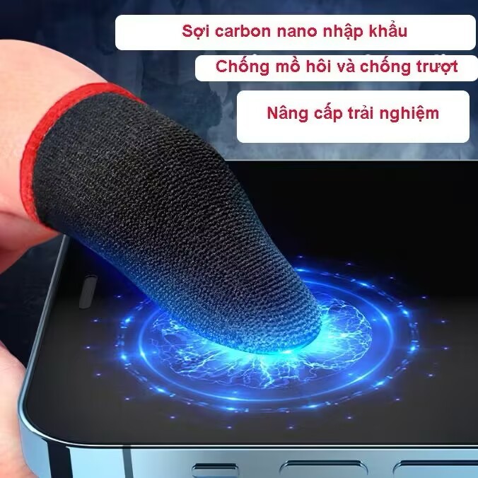 Bao tay chơi game sợi bạc ff cao cấp 2 ngón siêu nhạy găng tay chống mồ hôi giá rẻ chính hãng