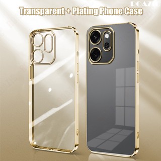 Tương Thích Cho OPPO Reno 14F 5G Ốp Điện Thoại Sang Trọng Mạ Cạnh Trong Suốt Vỏ Silicon Mềm Chống Sốc Trong Suốt SSY01