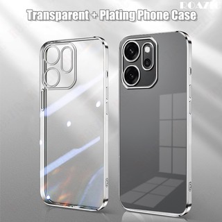 Tương Thích Cho OPPO Reno 14F 5G Ốp Điện Thoại Sang Trọng Mạ Cạnh Trong Suốt Vỏ Silicon Mềm Chống Sốc Trong Suốt SSY01