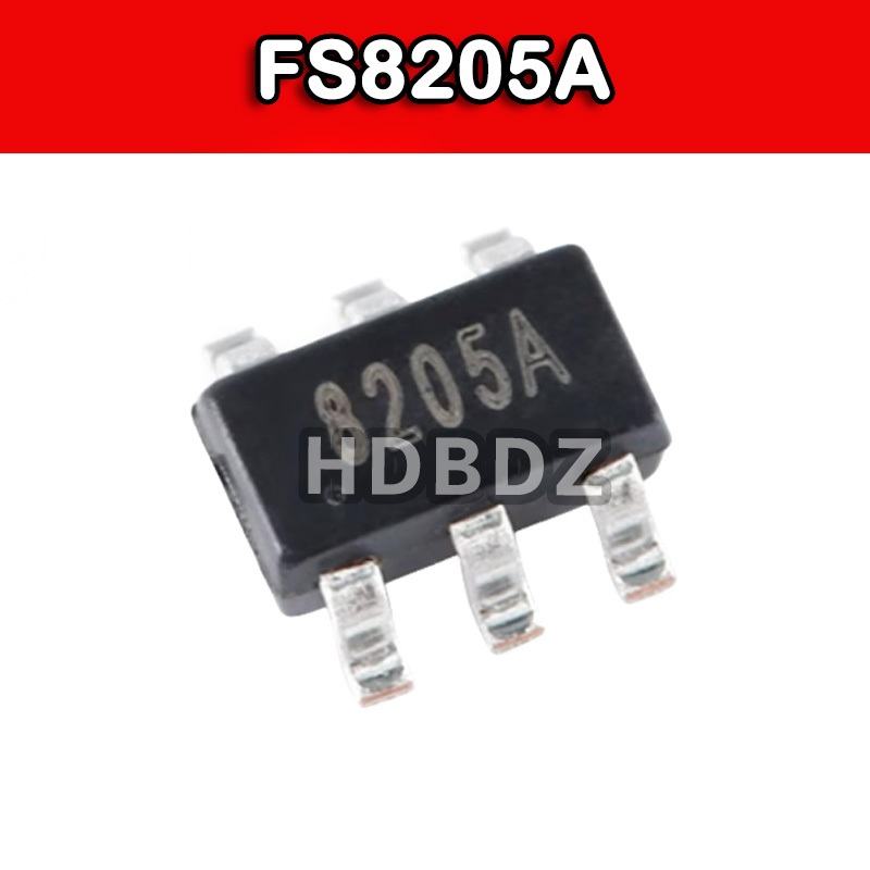 20-100pcs FS8205A SOT23-6 8205A Pin Lithium Bảo Vệ Mạch Chip IC SMD ...