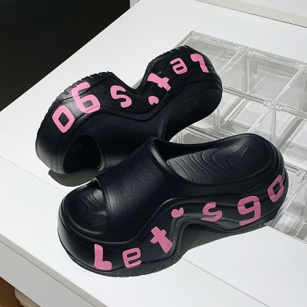 XIXITIAO Dép Dép Đế Dày Cao Cấp 7CM Chữ Nữ Thời Trang Mùa Hè Đi Biển
