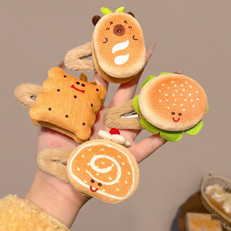 Phiên bản thời trang Hàn Quốc: Kẹp tóc và bánh mì nướng cho nữ, quà tặng sinh Nhật
