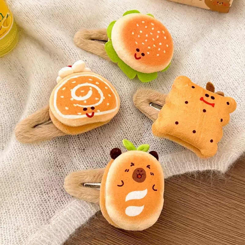 Phiên bản thời trang Hàn Quốc: Kẹp tóc và bánh mì nướng cho nữ, quà tặng sinh Nhật