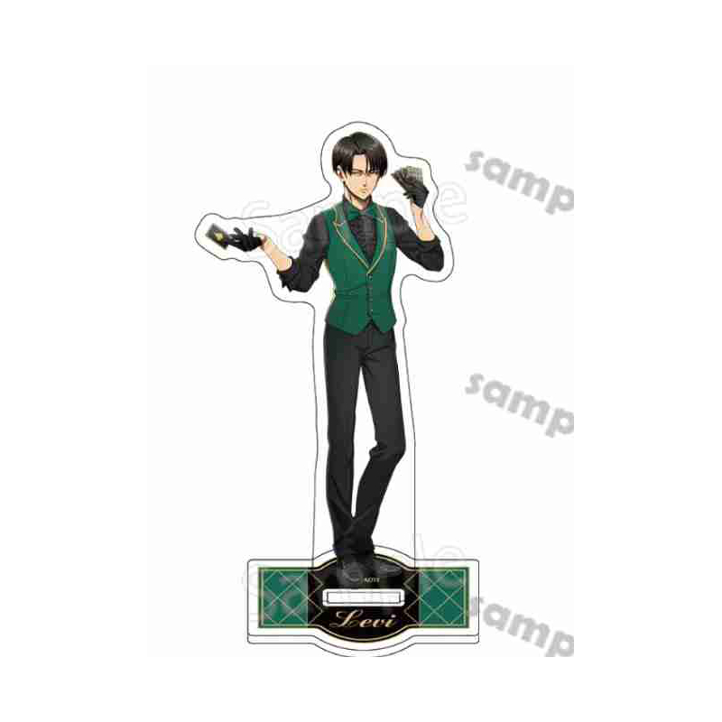 Attack on Titan Acrylic Stand Eren Levi Hange Poker Style Fan-made Anime Hình Sưu Tập Dành Cho Người Hâm Mộ