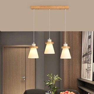 AIMI Nhà Hàng Bằng Gỗ Đèn Chùm Kính Chụp Đèn Bắc Âu Trang Trí Mặt Dây Chuyền Ánh Sáng Thích Hợp Cho Nhà Bếp Phòng Khách Phòng Ngủ Đầu Giường