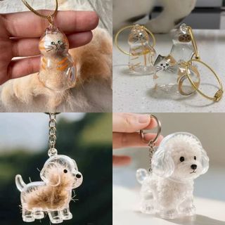 Bộ sưu tập tóc thú cưng Mặt dây chuyền Móc khóa nhẹ Ví chìa khóa Túi xách với bùa dễ thương cho bữa tiệc đa năng Quà tặng thiết yếu