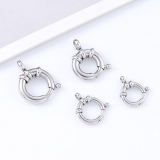 Vòng Tròn 8 Khóa Lò Xo Chống Thấm Nước Colorfast Thép Không Gỉ DIY Vòng Tay Trang Sức Phụ Kiện