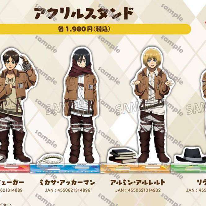 Attack on Titan Mini Chibi Acrylic Stand Survey Corps Anime Hình Trang Trí Bàn Làm Việc (fanmade Collectible)