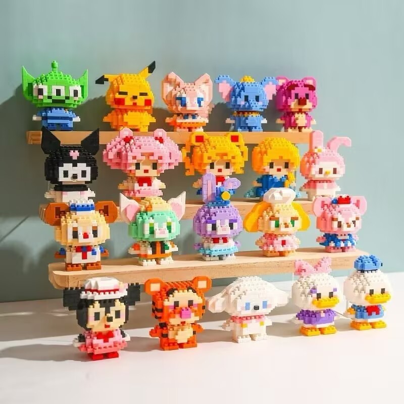 Mô hình lắp ráp hoạt hình Mini 3D dễ thương Kết hợp phù hợp cho đồ chơi giáo dục cho trẻ sơ sinh