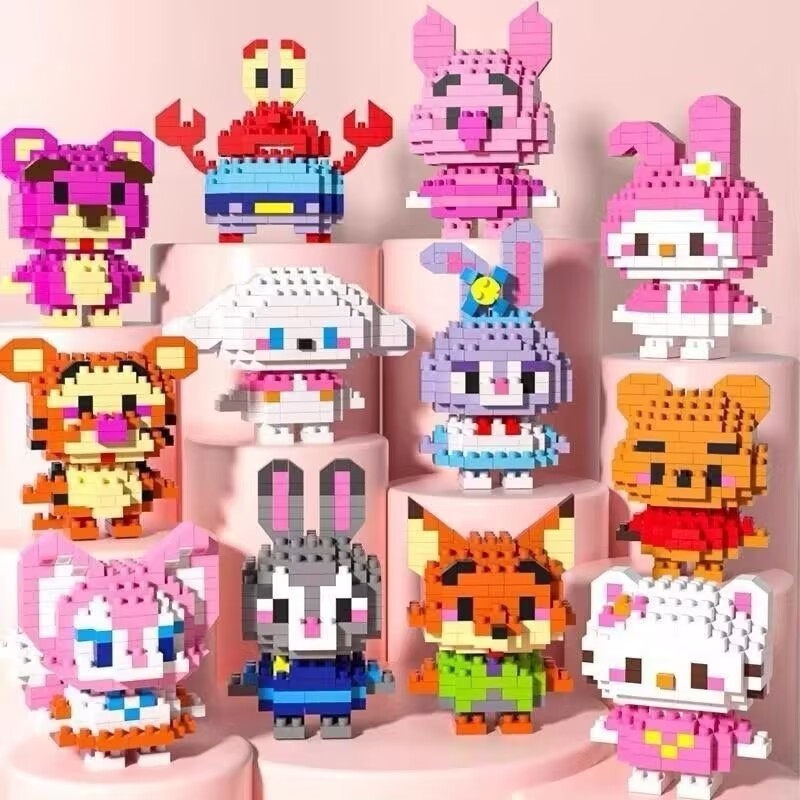 Mô hình lắp ráp hoạt hình Mini 3D dễ thương Kết hợp phù hợp cho đồ chơi giáo dục cho trẻ sơ sinh