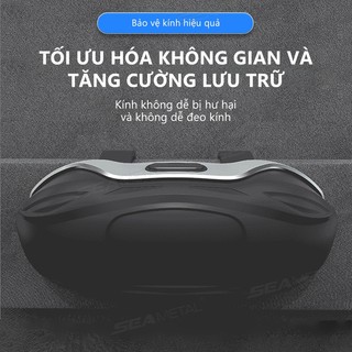 Hộp đựng kính ô tô SEAMETAL Công tắc báo chí di động Tấm che nắng ô tô Giá đỡ kính râm ABS có nắp đậy Hộp kính đa năng