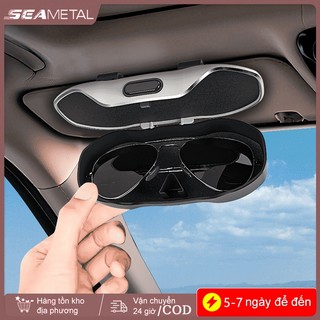 Hộp đựng kính ô tô SEAMETAL Công tắc báo chí di động Tấm che nắng ô tô Giá đỡ kính râm ABS có nắp đậy Hộp kính đa năng