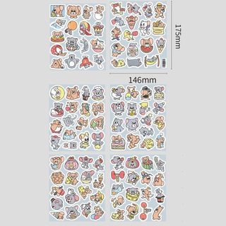 102 Chiếc Tom Và Jerry Miếng Dán Disney Hoạt Hình Decal Laptop Nhật Ký Trang Trí Chống Thấm Nước Miếng Dán
